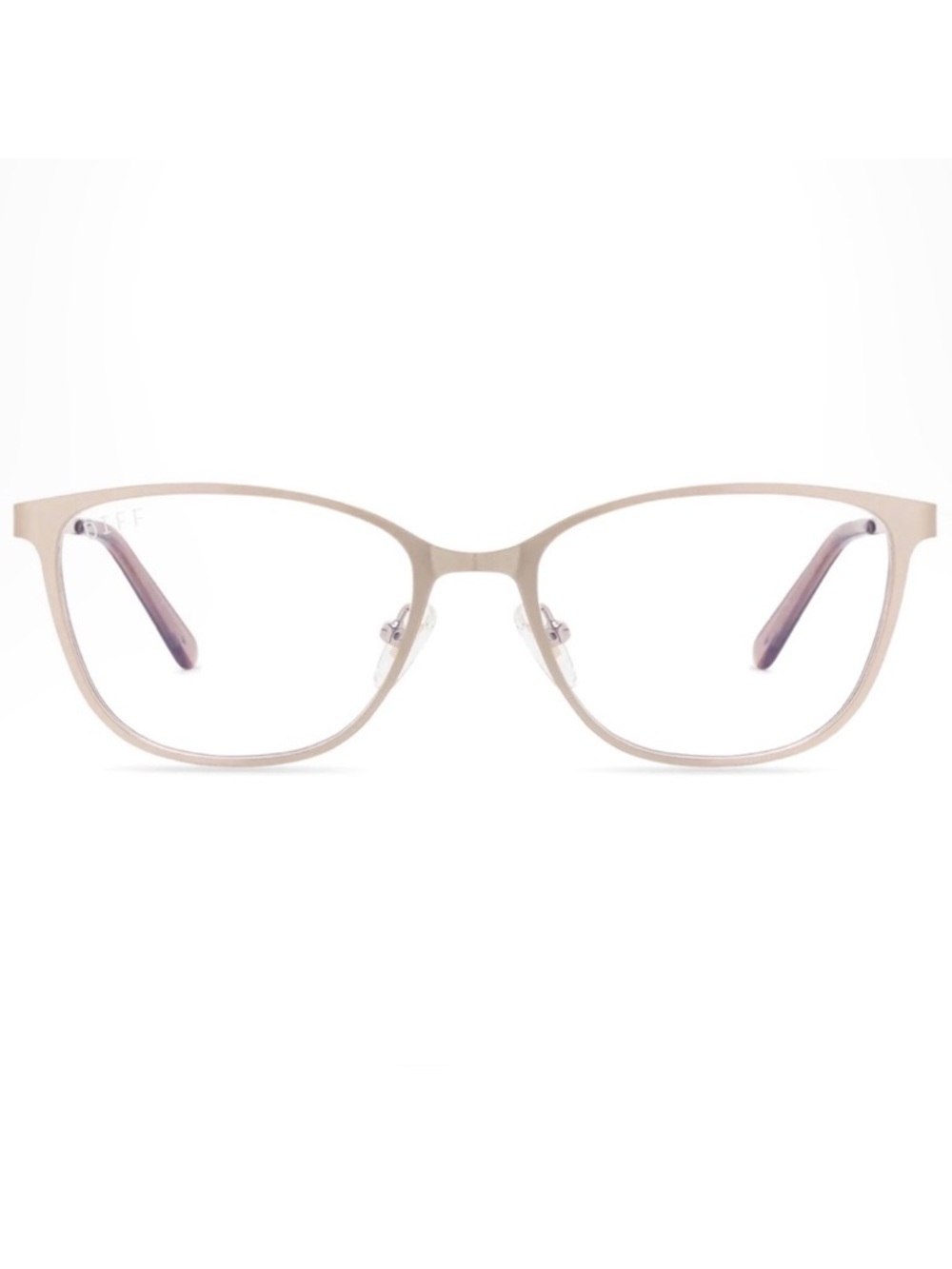 DIFF Carmen Bluelight Glasses Brushed Rose Gold Blue Light Blocking Glasses